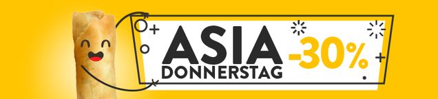 Asia-Donnerstag - spare 30% auf dein asiatisches Essen