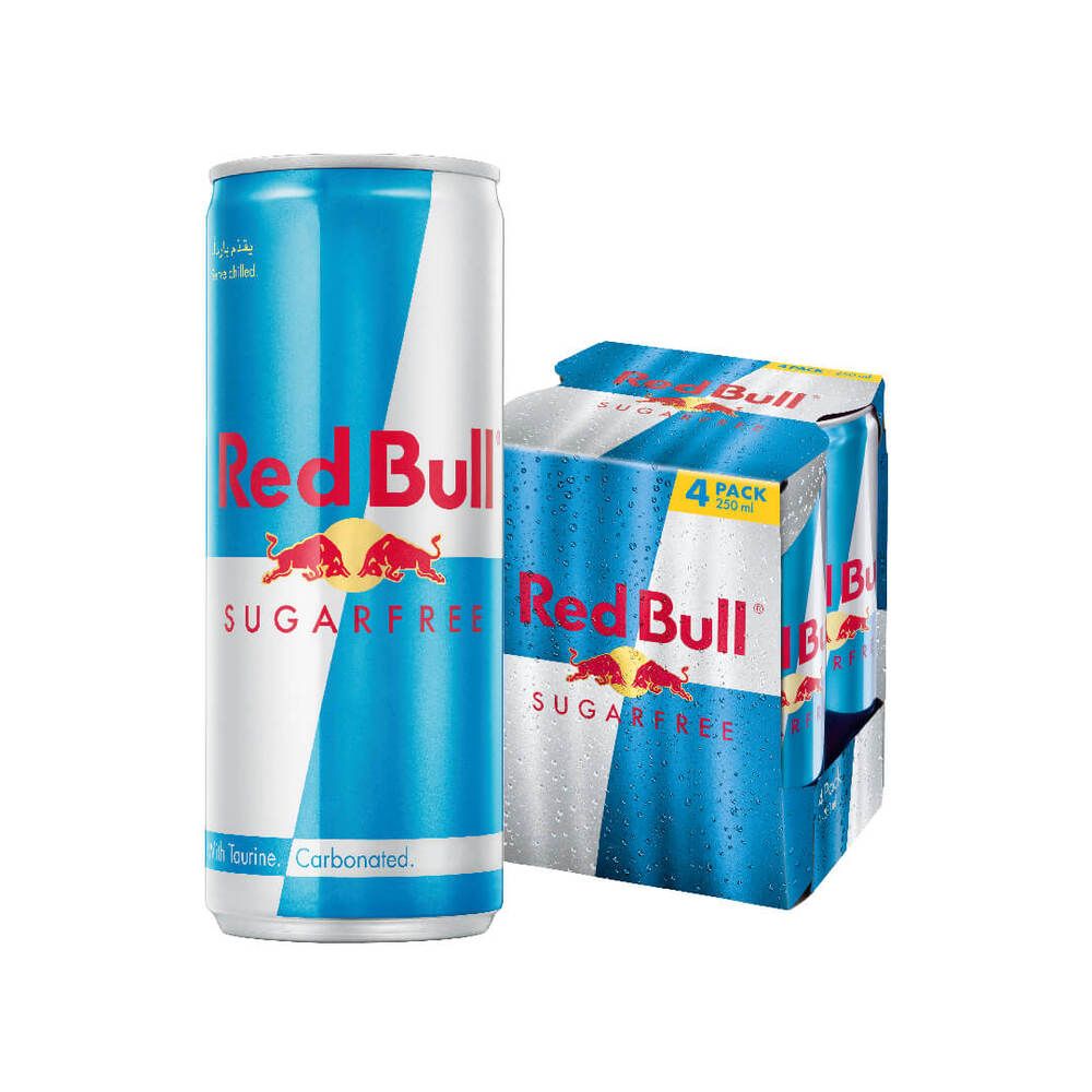 Buy Red Bull Sugar Free Energy Drink 250 Ml X 4 Pcs Online In UAE