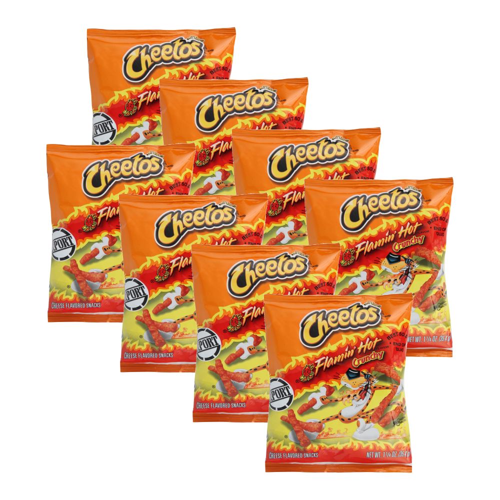 Buy Cheetos Crunchy Flamin Hot Chips 1 25 OZ 35 4g X 8 Online In UAE Talabat UAE