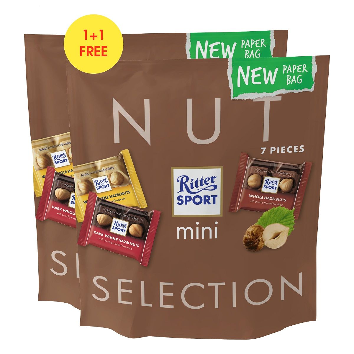 Buy Ritter Sport Mini Nut Selection Pouch 116 G Promo 1 1 Free Online