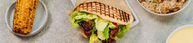 Flame-Grilled Burger & Pita