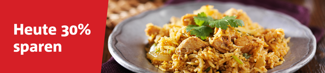 Tagesangebot - spare 30% auf asiatisches Essen
