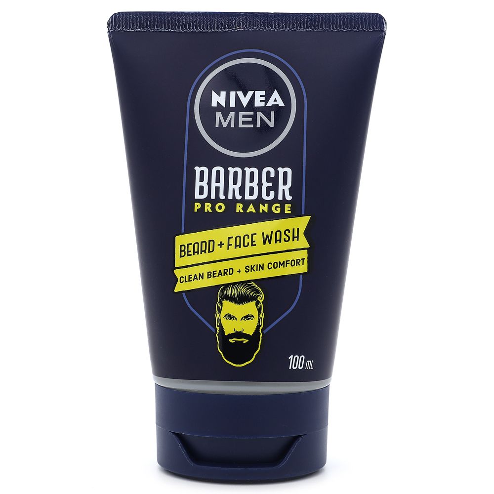 Buy NIVEA MEN Beard Face Wash Cleanser Barber Pro Range Clean Soft