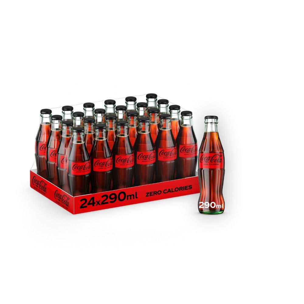 Buy Coca Cola Zero Calories Carbonated Soft Drink Glass Bottle