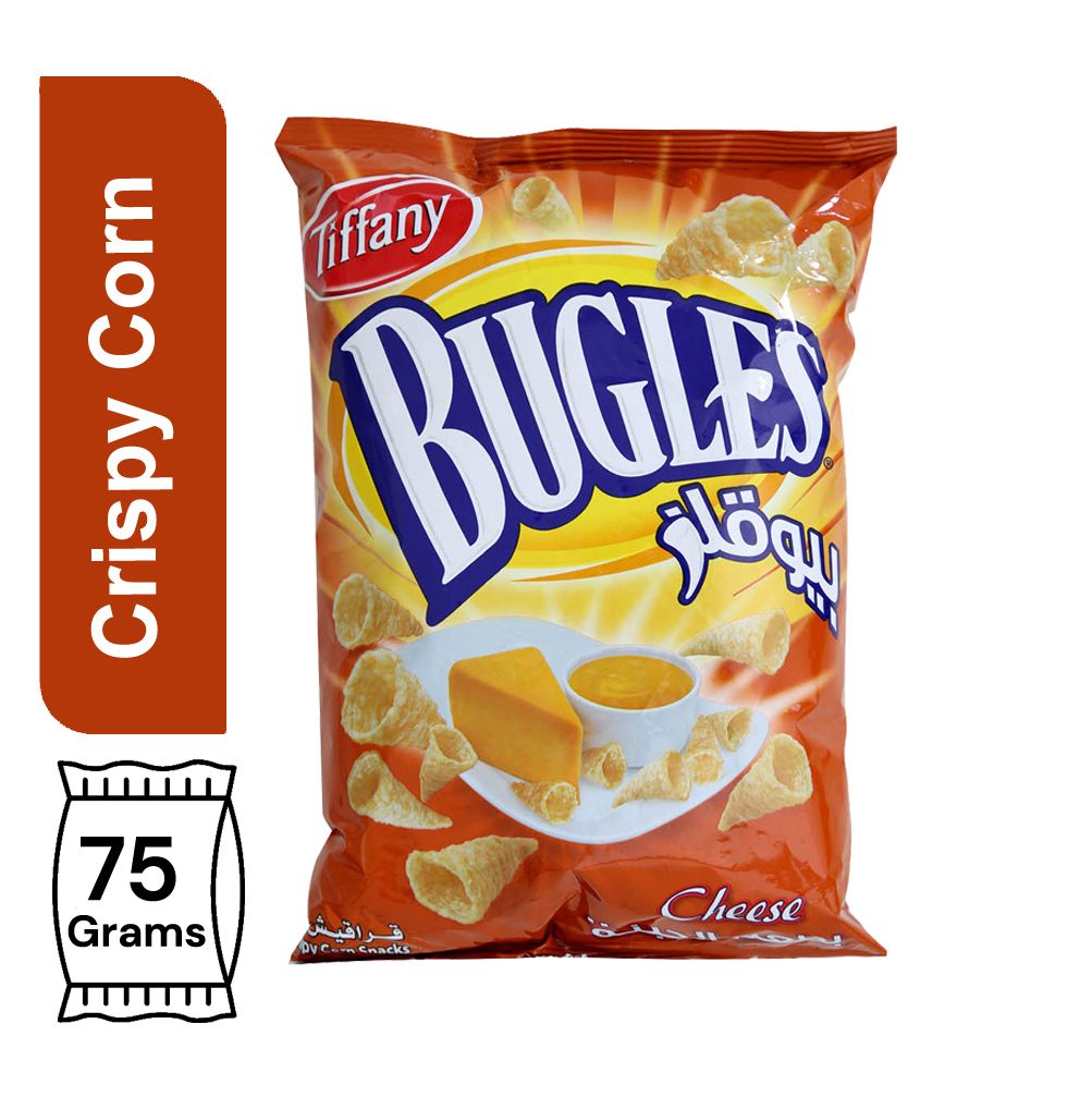 Buy Tiffany Bugles Cheese Corn Snacks 75 G Online In Bahrain Talabat