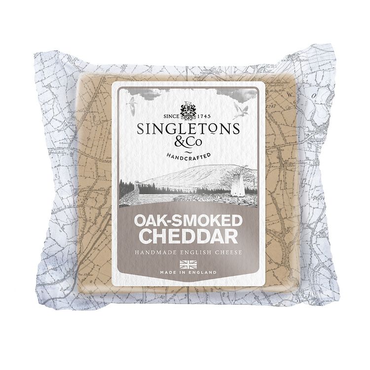 Buy Singletons Co Oak Smoked Cheddar Cheese 200g Online In Oman