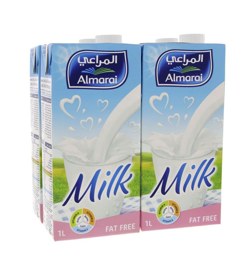 Buy Almarai UHT Milk Fat Free 4x1L Online In Oman Talabat Oman