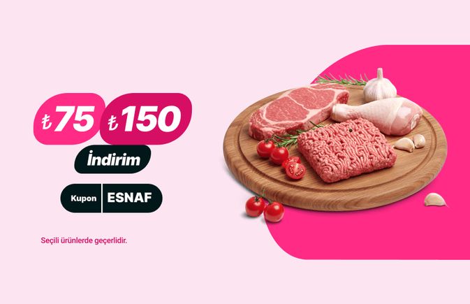 ESNAF kupon kodu ile seçili Marketler ve Mağazalarda indirim!