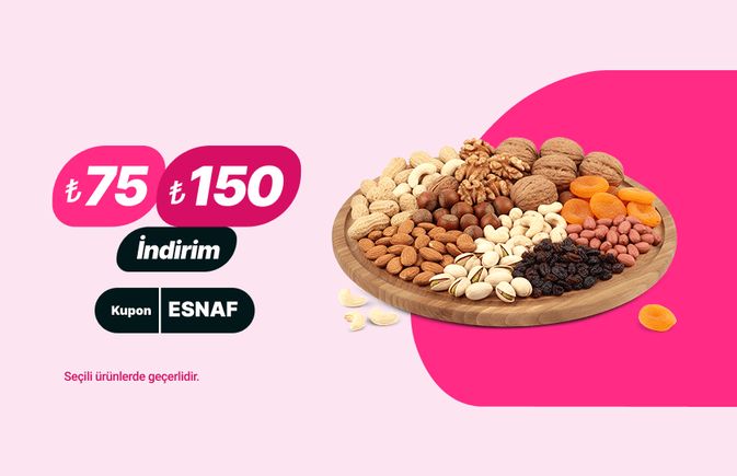 ESNAF kupon kodu ile seçili Marketler ve Mağazalarda indirim!