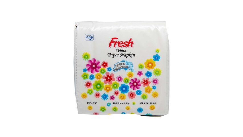 Fresh Paper Napkins 13\ Perfumed (100X1 Ply) - Online Grocery Shopping and  Delivery in Bangladesh