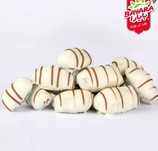 Buy Bayara Dates With Almonds & White Chocolate 1 Kg Online in Bahrain