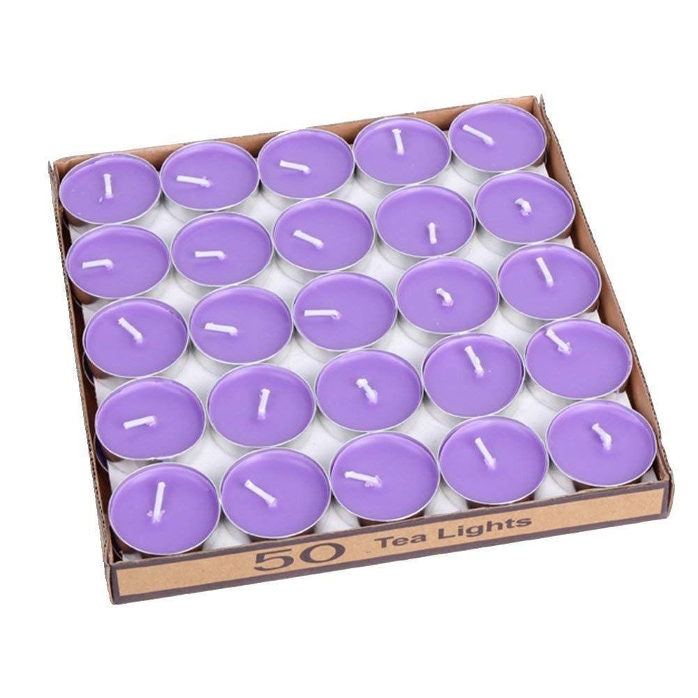Buy Tea Light Candle Purple 10 g × 50 Pcs Online in Bahrain Talabat
