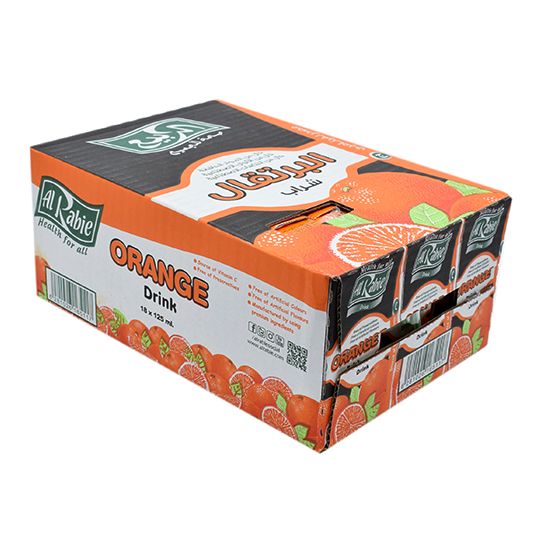 Buy Al Rabie Orange Drink, 18x125ml Online in Bahrain | Talabat Bahrain