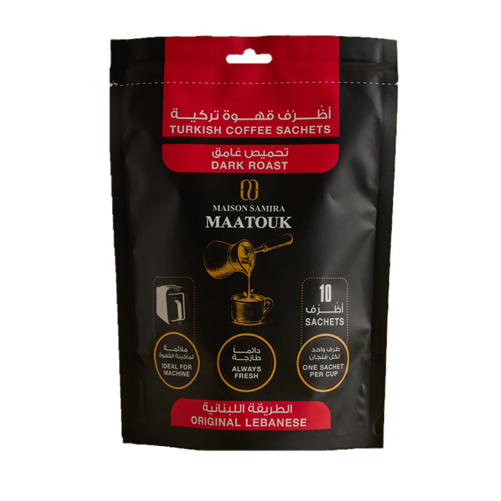 Buy MSM Maatouk Original Dark Roast Turkish Coffee Sachets, 10x8g