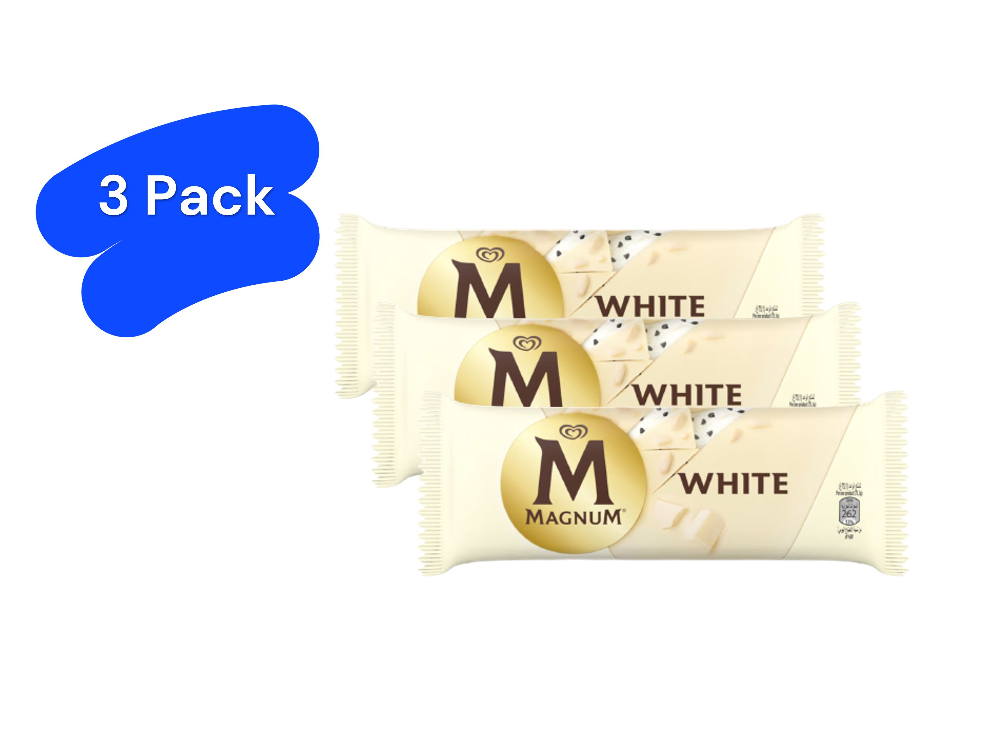 Buy Magnum White Ice Cream 100mlx3 Online in Bahrain | Talabat Bahrain