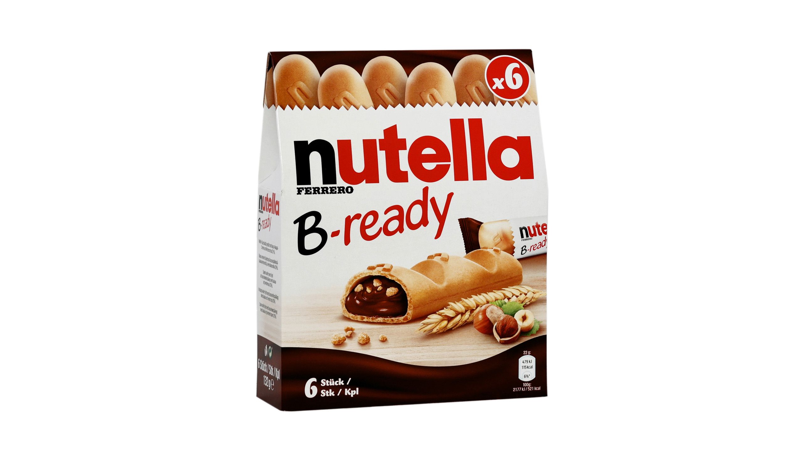 Nutella B-Ready 6er Pack 132g Kaufen - Foodora.at