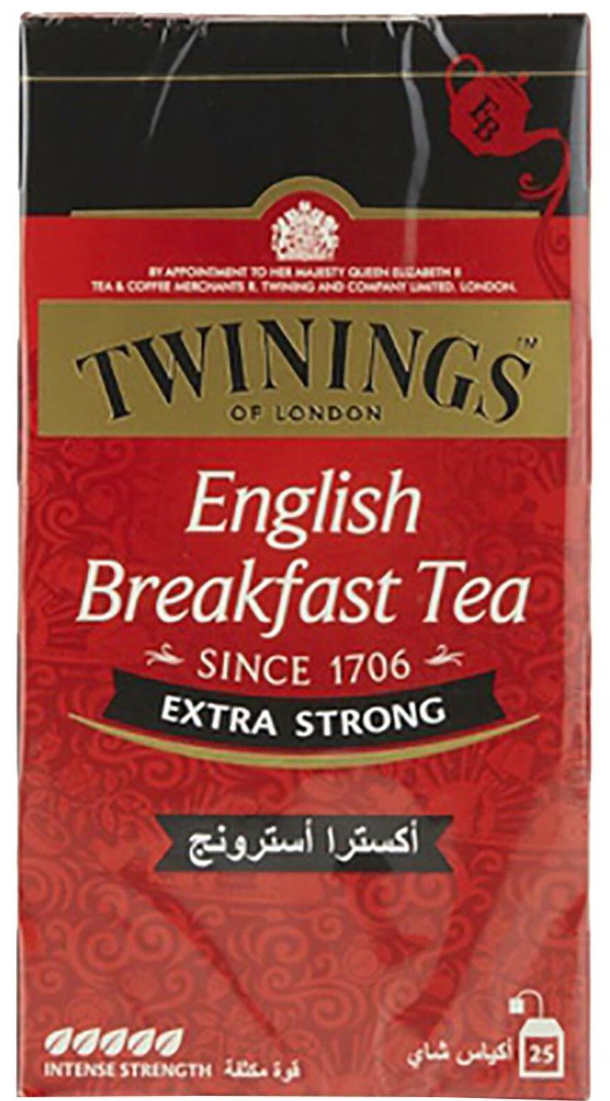 Buy Twinings Extra Strong English Breakfast Tea, 25 Teabags Online in ...