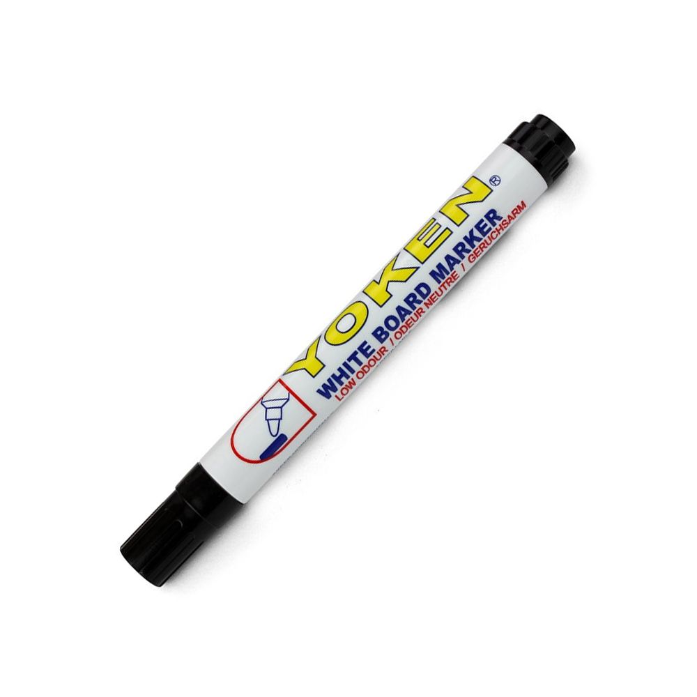 Buy Yoken Whiteboard Marker Bullet Tip Black Online in Egypt | Talabat ...