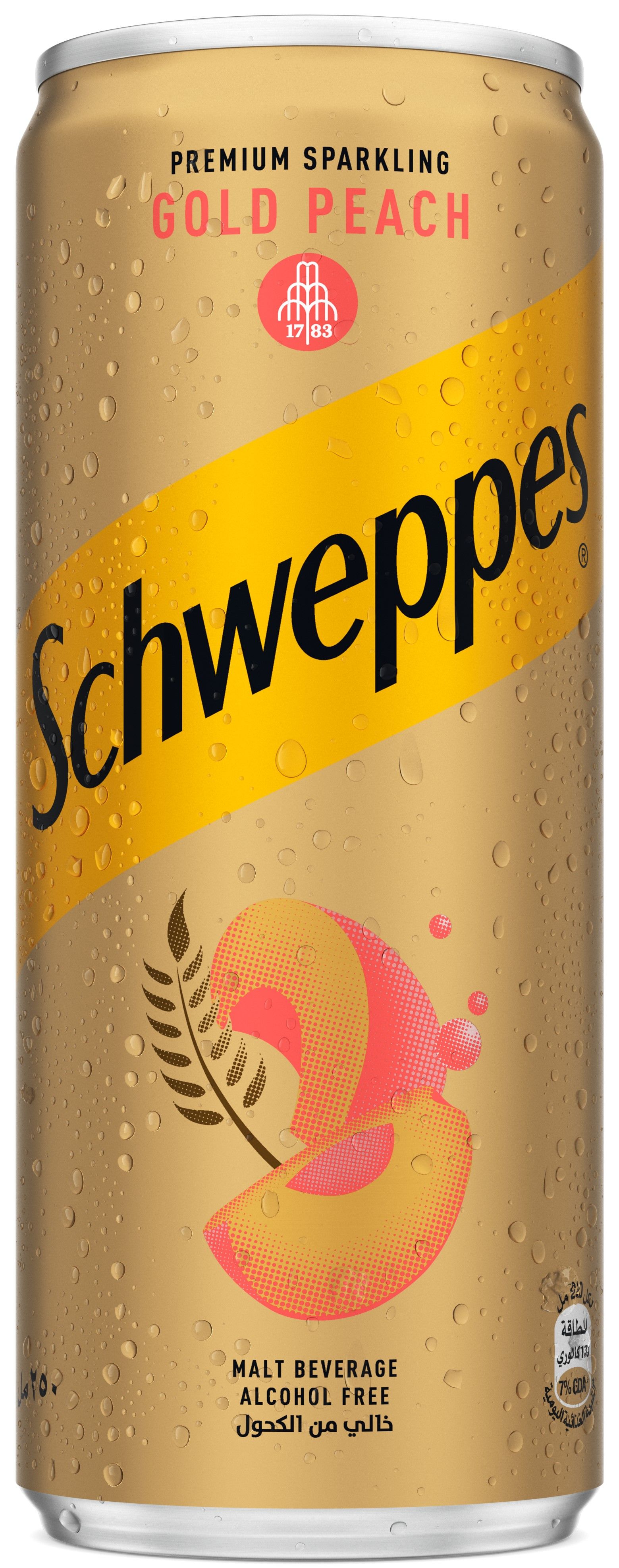 اشترِ Schweppes Peach Malt Drink Can, 250ml أونلاين في Egypt | طلبات Egypt