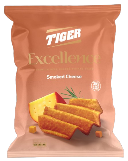 Buy Tiger Excellence Premium Smoked Cheese Chips, 102g Online in Egypt