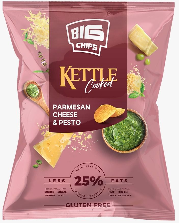 Buy Big Chips Premium Parmesan Cheese & Pesto, 102g Online in Egypt Talabat Egypt
