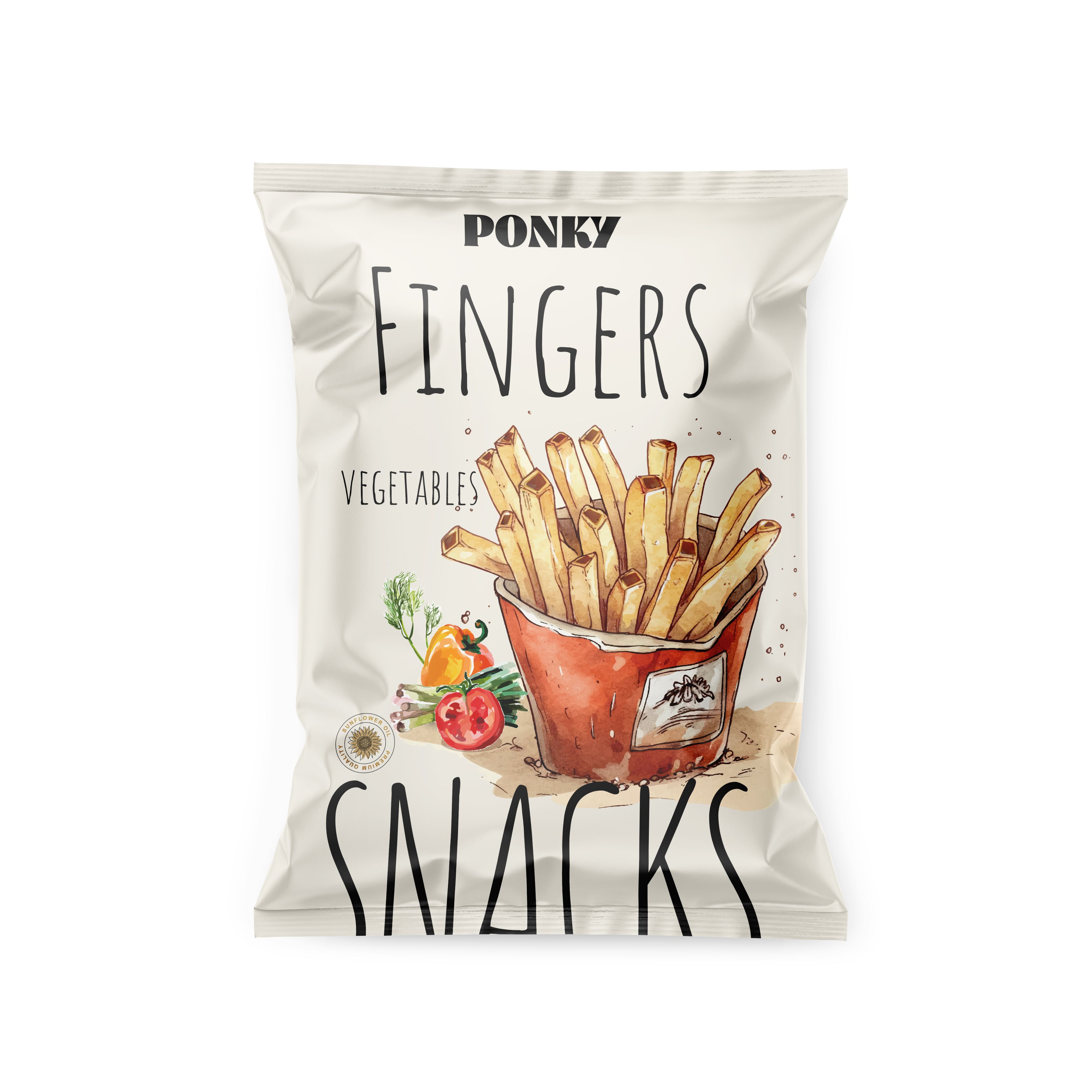 Buy Ponky Vegetables Fingers Snack, 60g Online in Egypt | Talabat Egypt