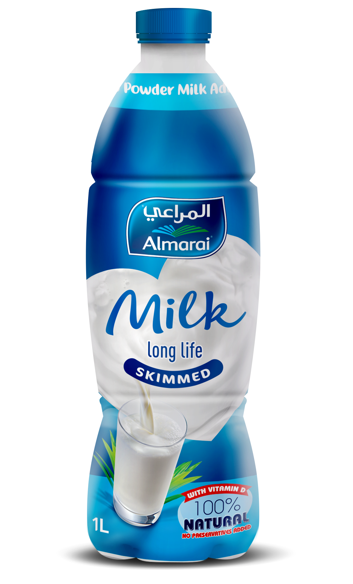 Buy Almarai Plain Milk Skimmed Bottle 1L Online in Egypt | Talabat Egypt