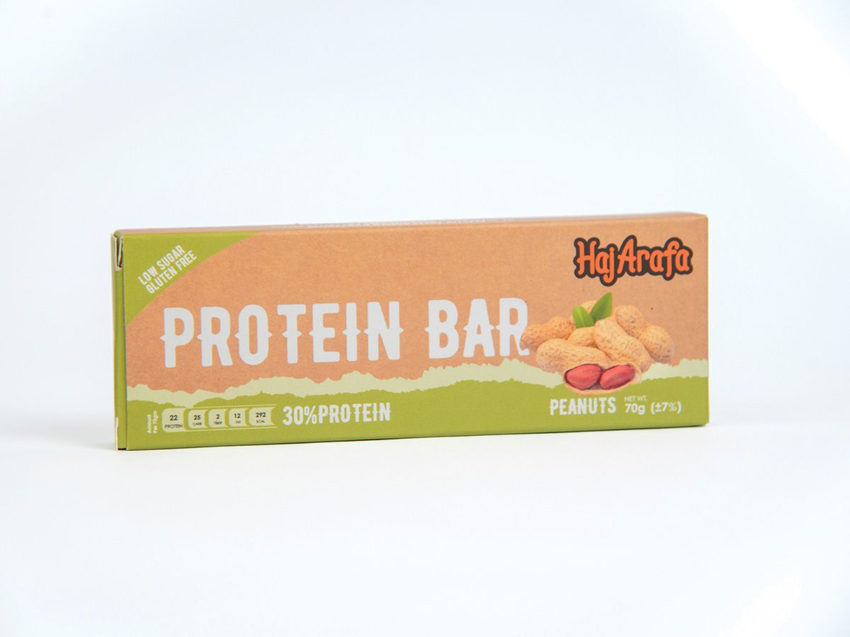 Buy Haj Arafa Protein Bar Peanut 70 Gm Online in Egypt Talabat Egypt