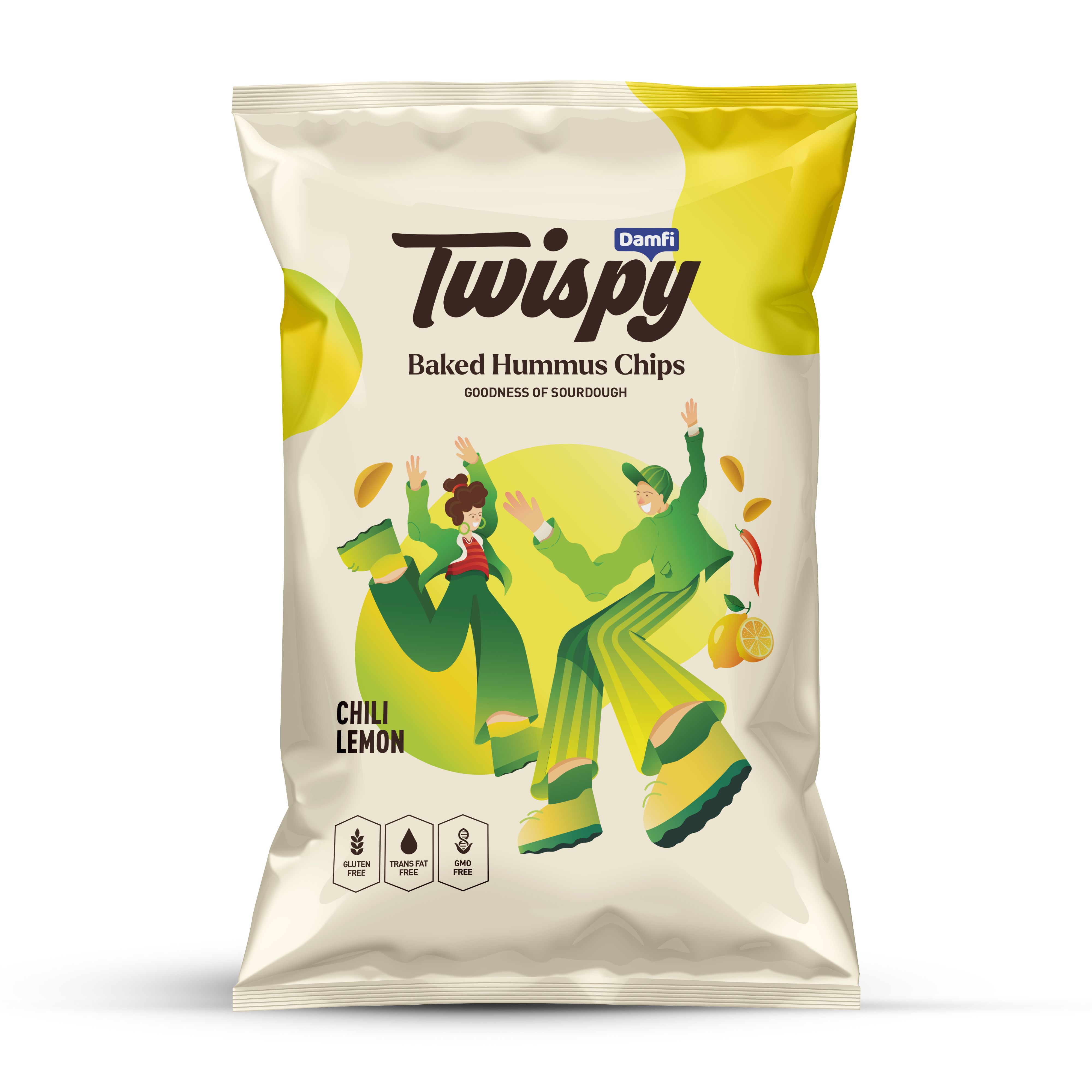 Buy Twispy Baked Hummus Chips with Chili and Lemon, 60g Online in Egypt