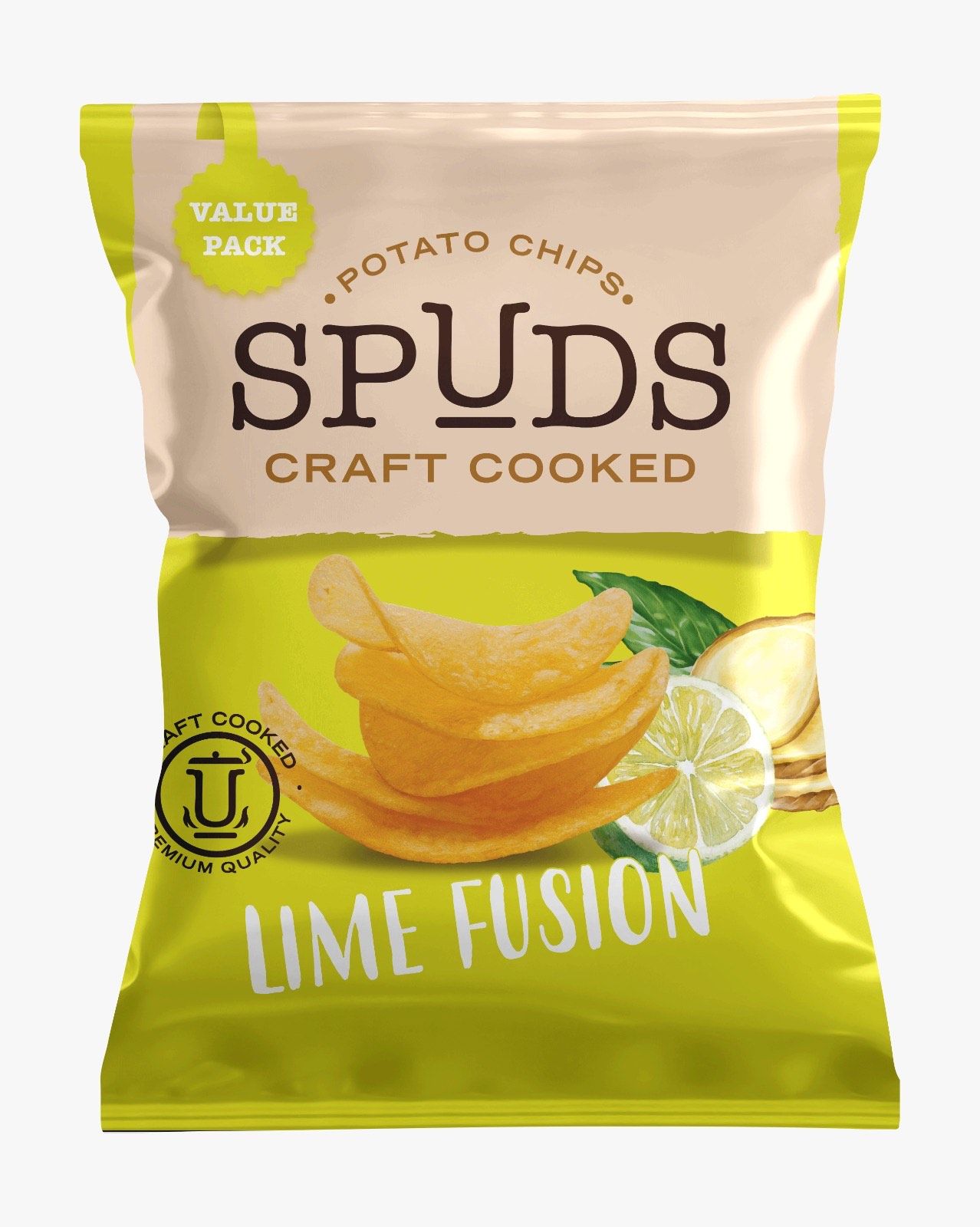 Buy Spuds Craft Cooked Lime Fusion Potato Chips, 66-76g Online in Egypt ...