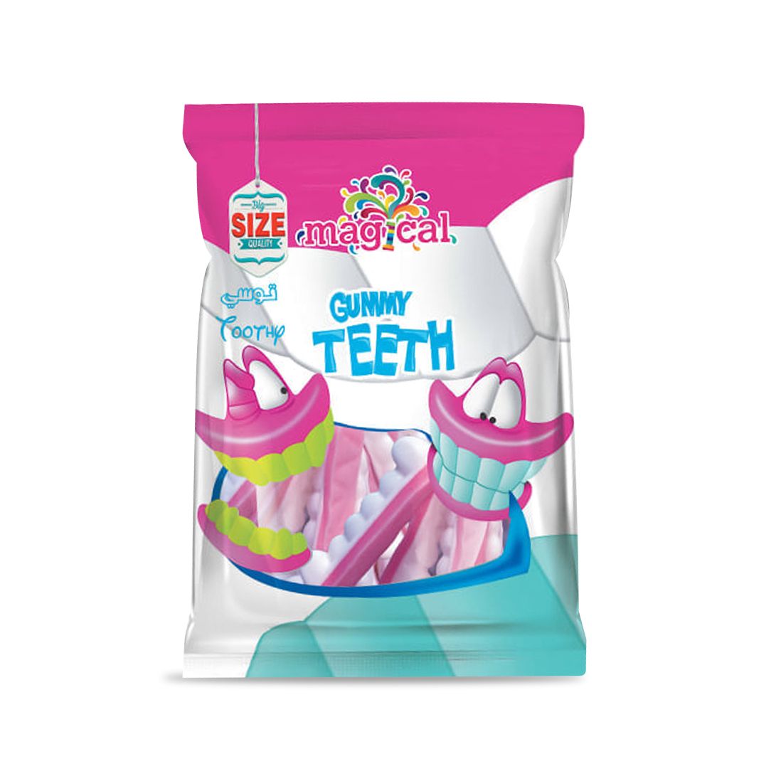 Buy Magical Flavors Gummy Teeth, 90g Online in Egypt | Talabat Egypt