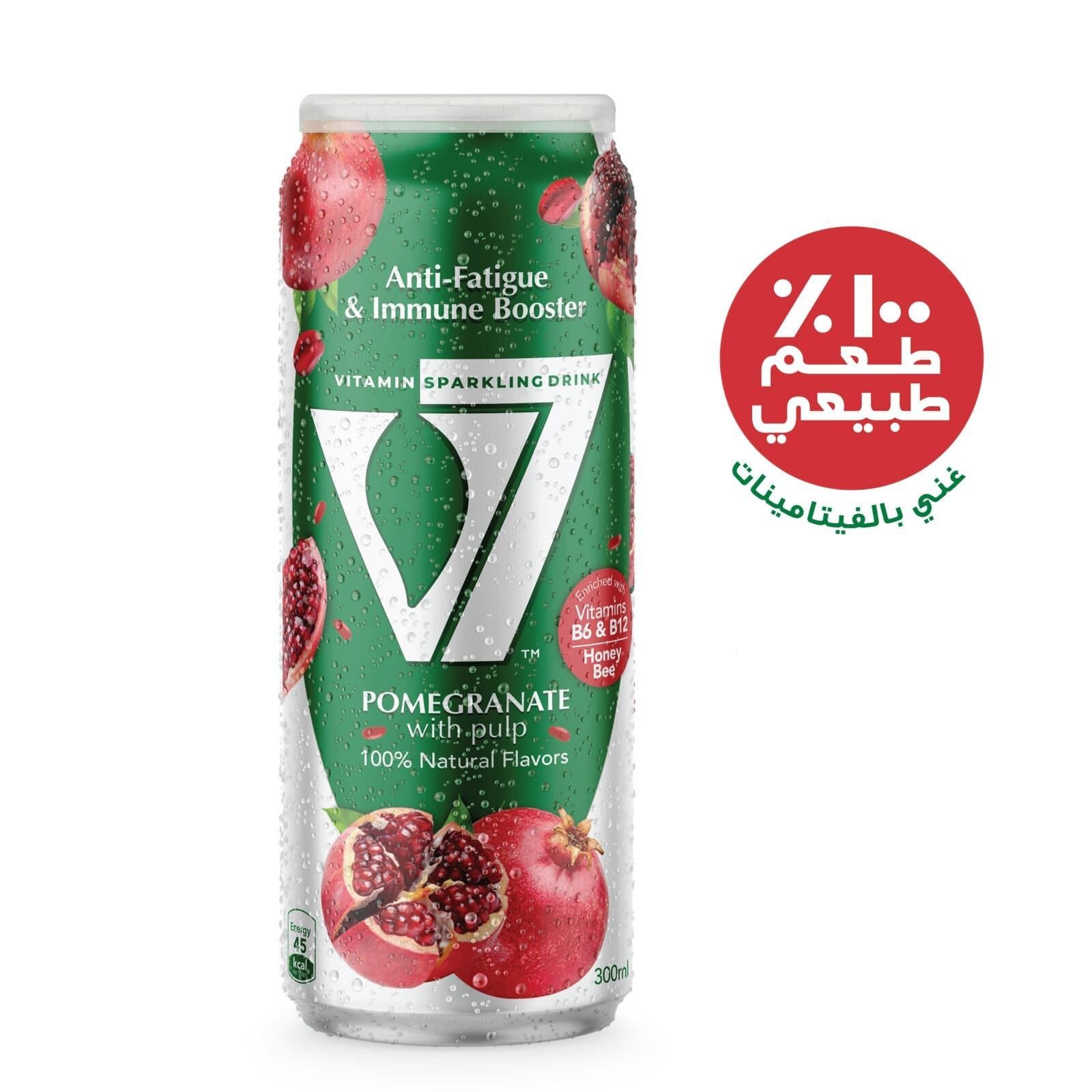 Buy V7 Vitamin Pomegranate Sparkling Drink 300Ml Online in Egypt ...