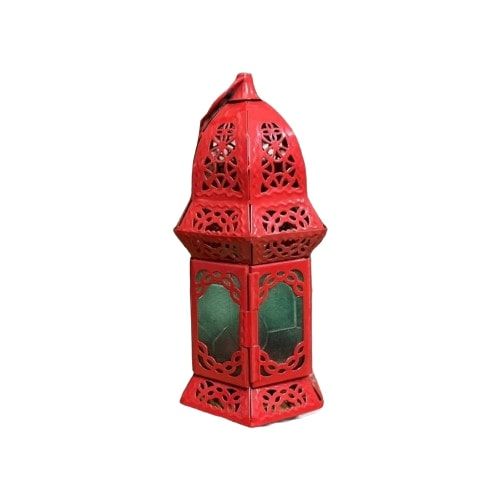 Buy Ramadan Lantern Metal Red Shape Of an Islamic Dome 27 Cm Online in ...