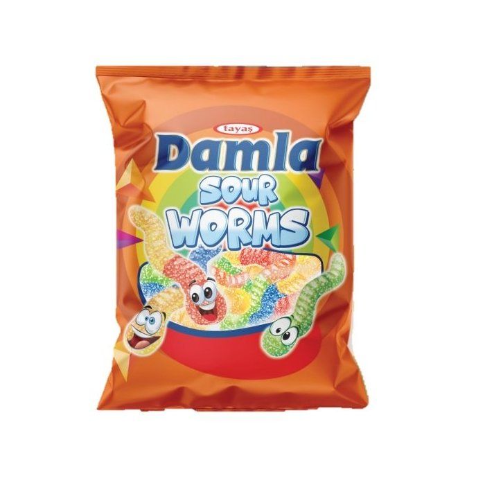 Buy Damla Candy Jelly Worms Sour, 80g Online in Egypt Talabat Egypt