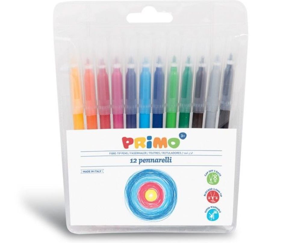 Primo Fine-Tip Fibre Pen - Set of 12