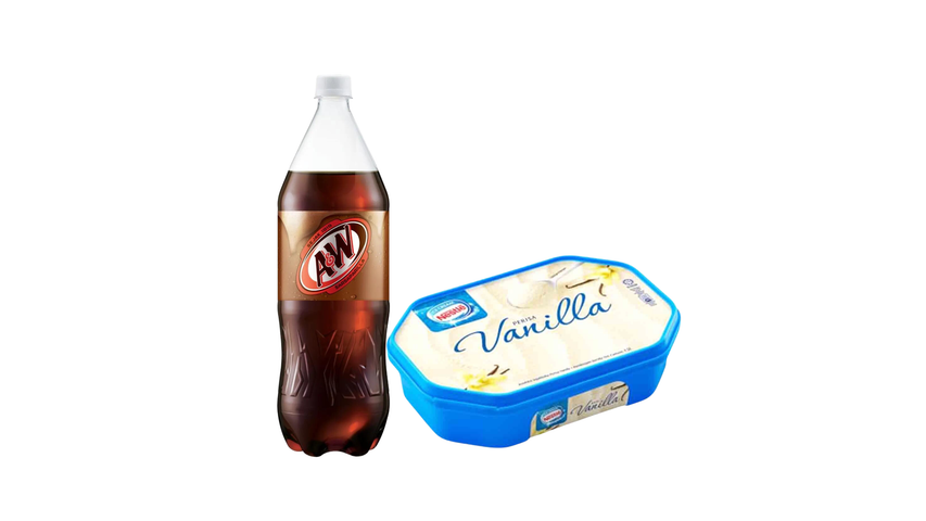 Nestle Frozen Confection Vanilla 1.5L & A&W Sarsaparilla Root Beer 1.5L