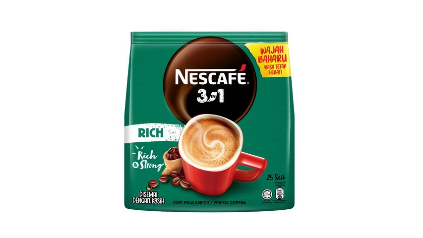  4-PACK Nescafe 3-in-1 Original Blend and Brew Premix