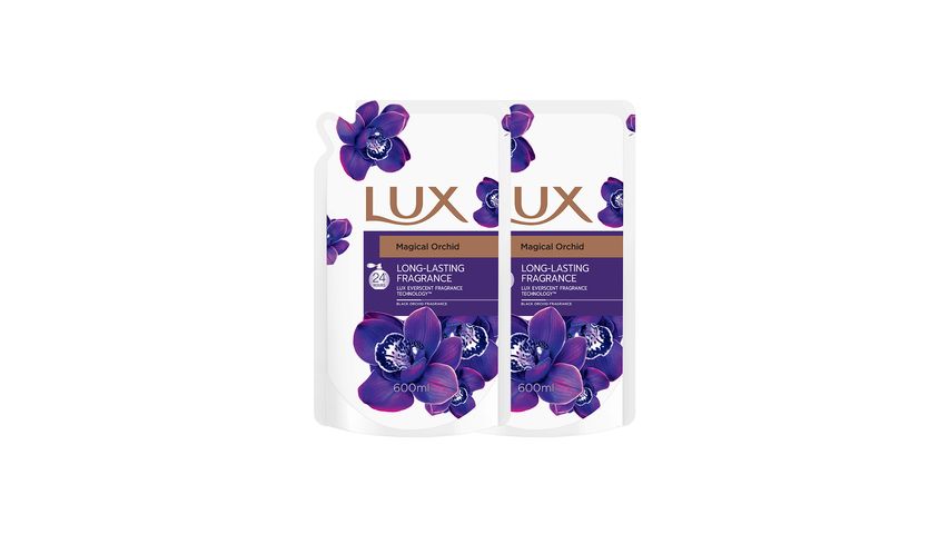 Lux Shower Cream Magical Orchid Refill (600ml x 2)