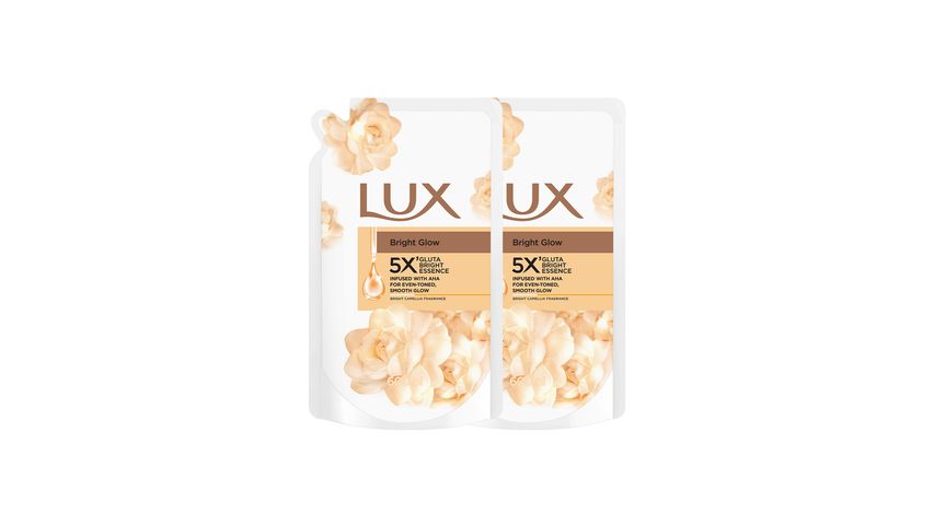 Lux Shower Cream Bright Glow Refill (600ml x 2)