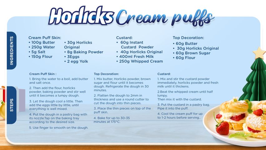 Horlicks Cream Puff