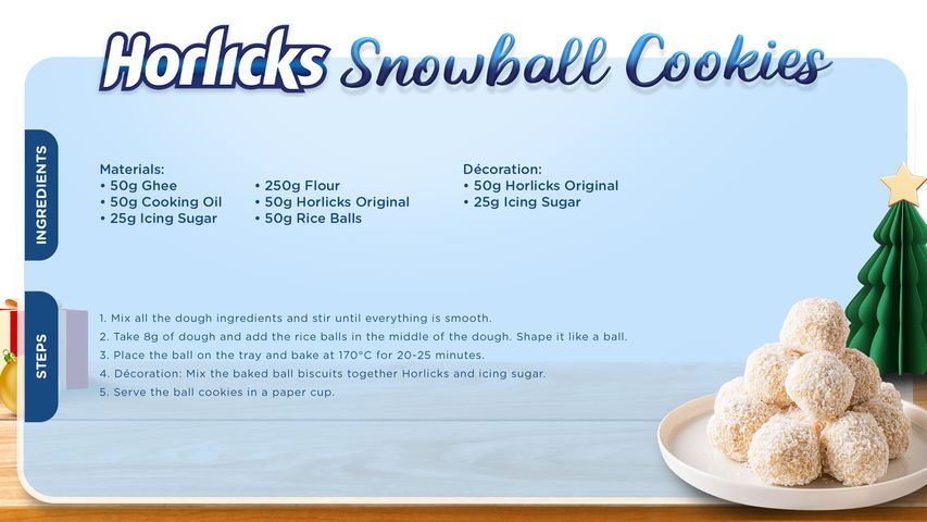 Horlicks Snowball Cookies 