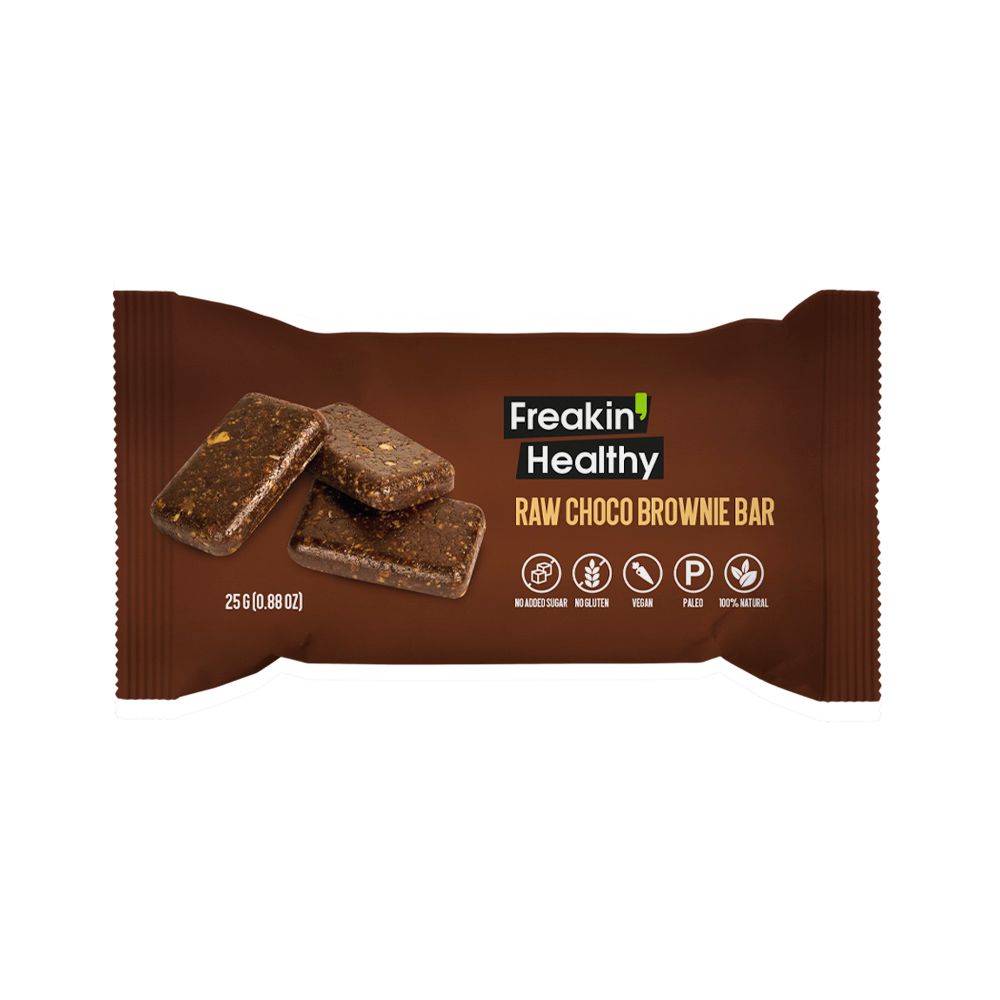 Buy Freakin Healthy Snack Bar Raw Chocolate Brownie 25 g Online in UAE