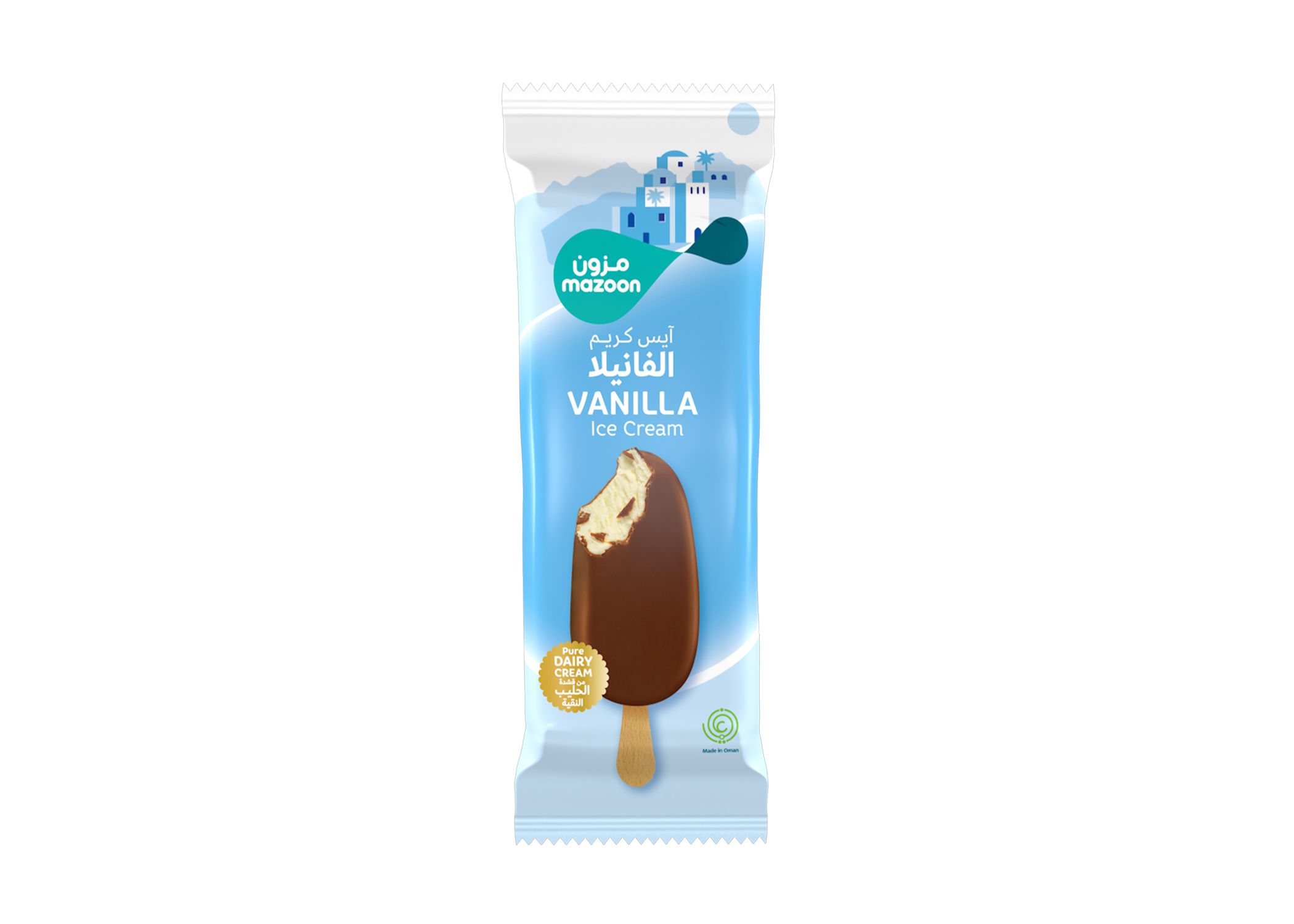 Buy Mazoon Vanilla Choco Bar Ice cream 60 ml Online in Oman Talabat Oman