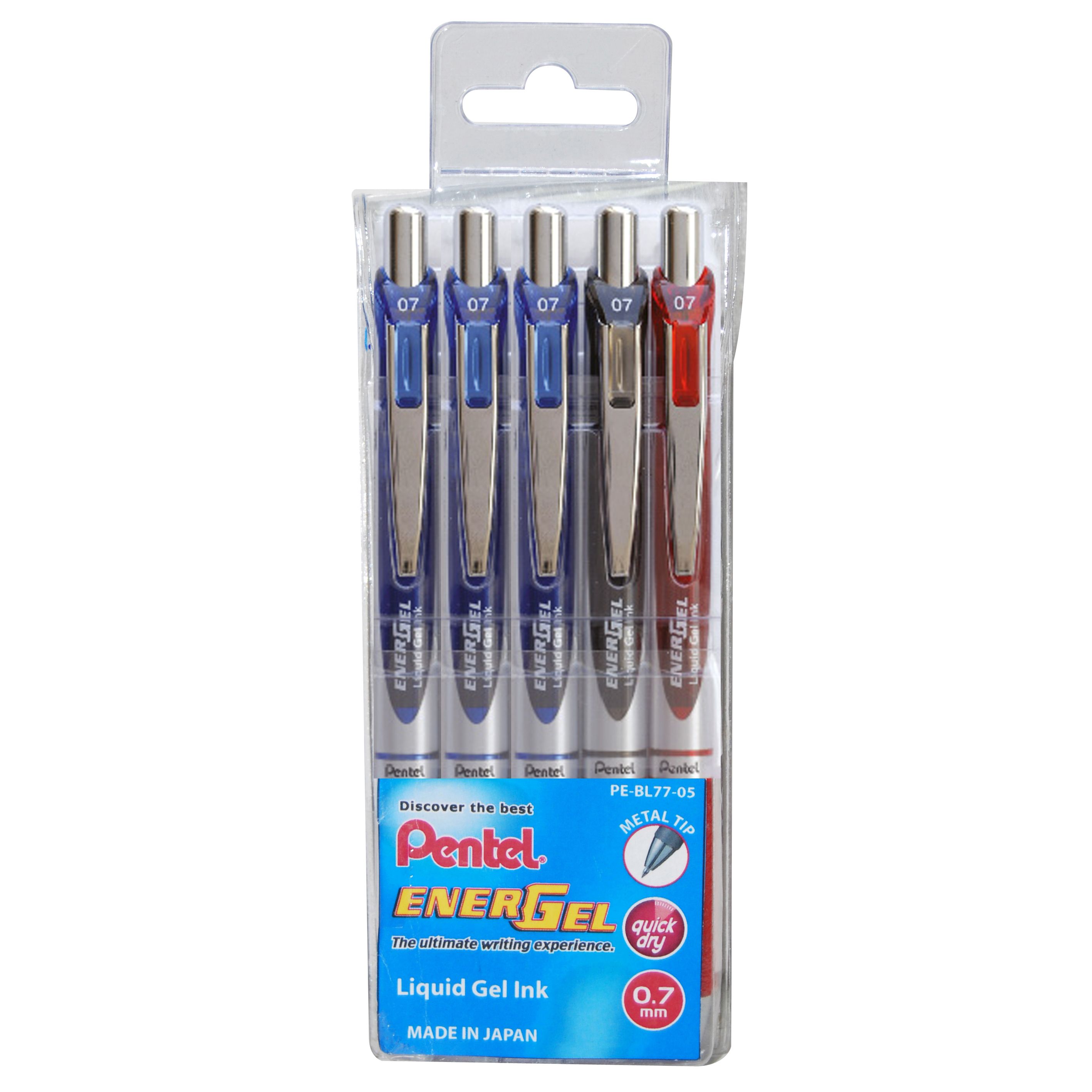 Pentel EnerGel 0.7 mm Liquid Gel Ink Pens - Pack of India