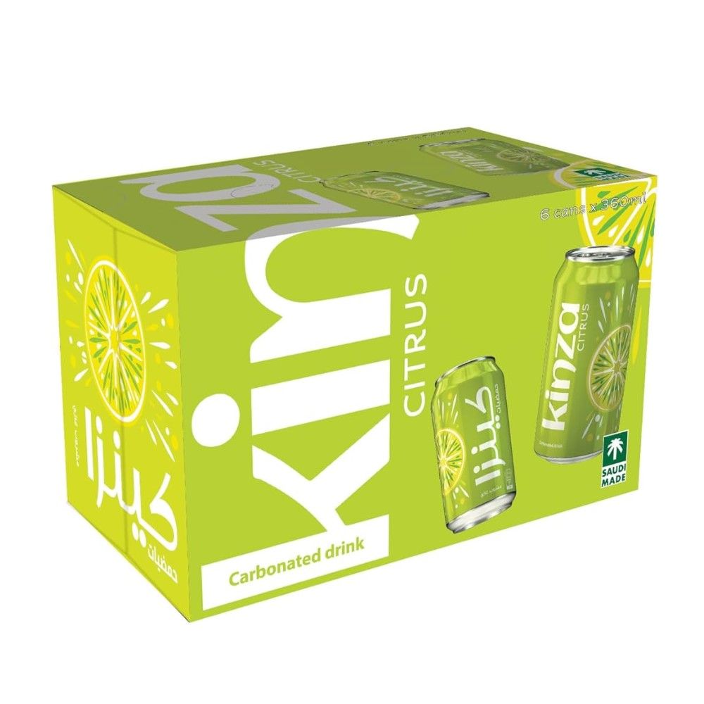 Buy Kinza Citrus Carbonated Drink Can, 6x360ml Online in Bahrain ...