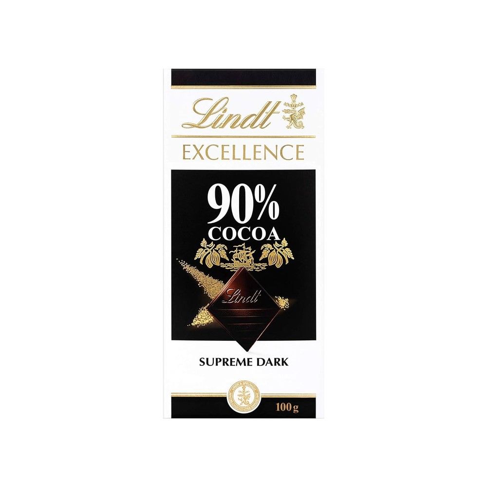 Buy Lindt Excellence 90 Cocoa Dark Chocolate, 100g Online in Kuwait