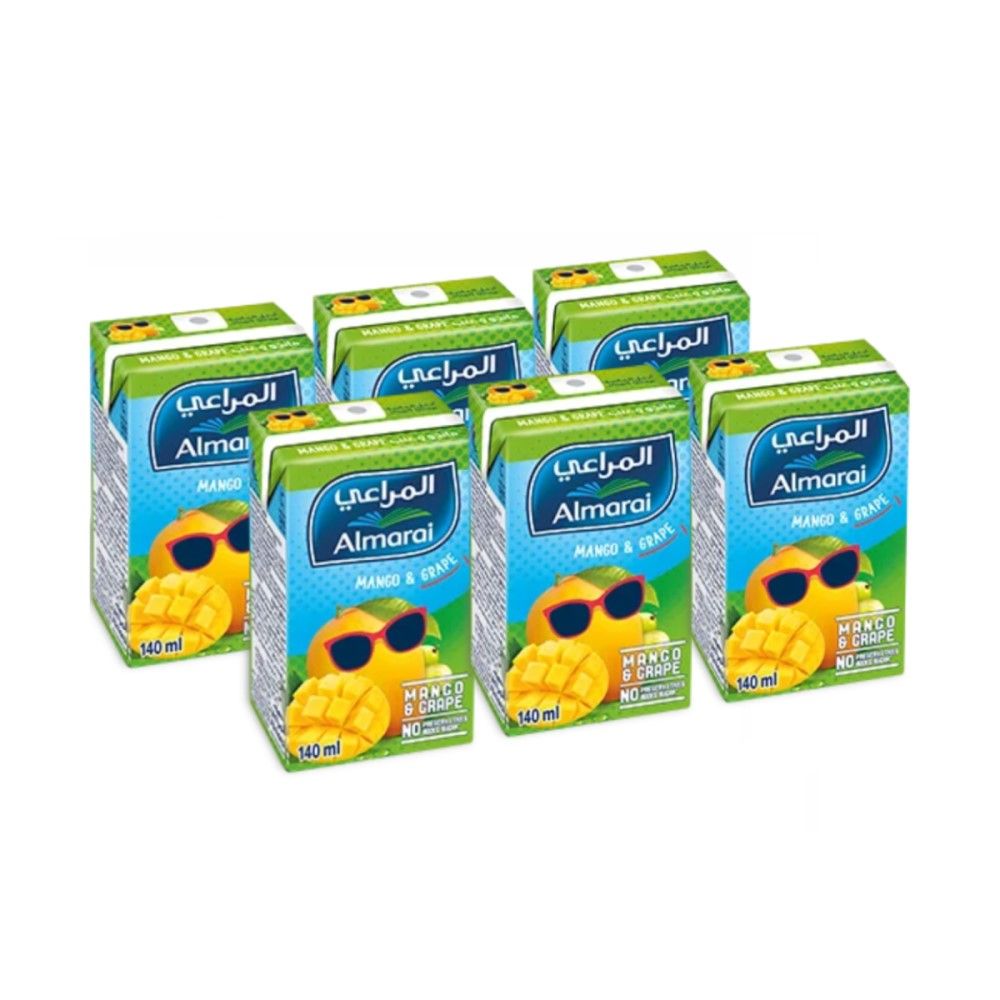 Buy almarai uht mango grape juice tetra pack 6x140ml online in