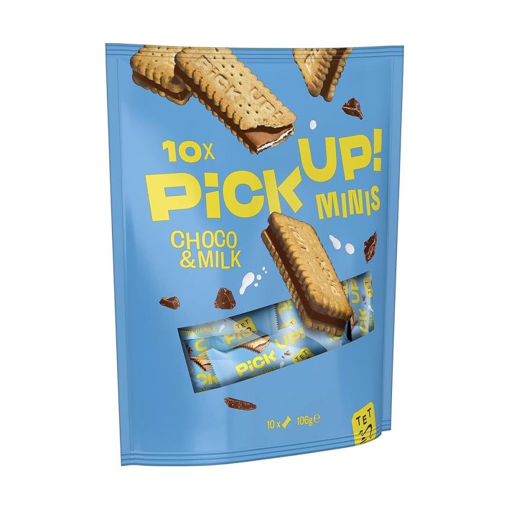 Buy Bahlsen Pick Up! Minis Chocolate & Milk Biscuit Bag, 10x10.6g Online in Kuwait Talabat Kuwait