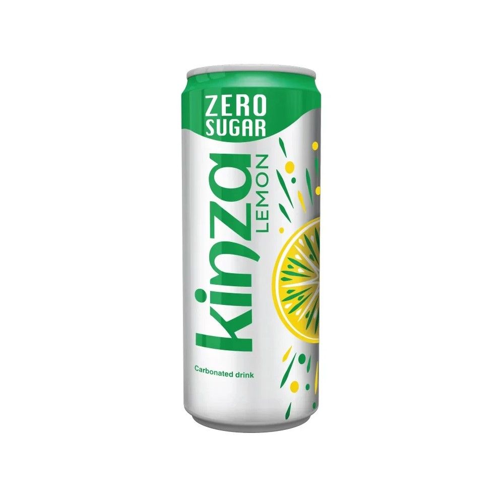 Buy Kinza Zero Sugar Lemon Soft Drink Can, 250ml Online in UAE ...