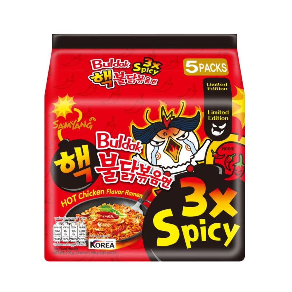 Buy Samyang Buldak 3x Spicy Hot Chicken Flavor Ramen Stir Fried Noodles ...